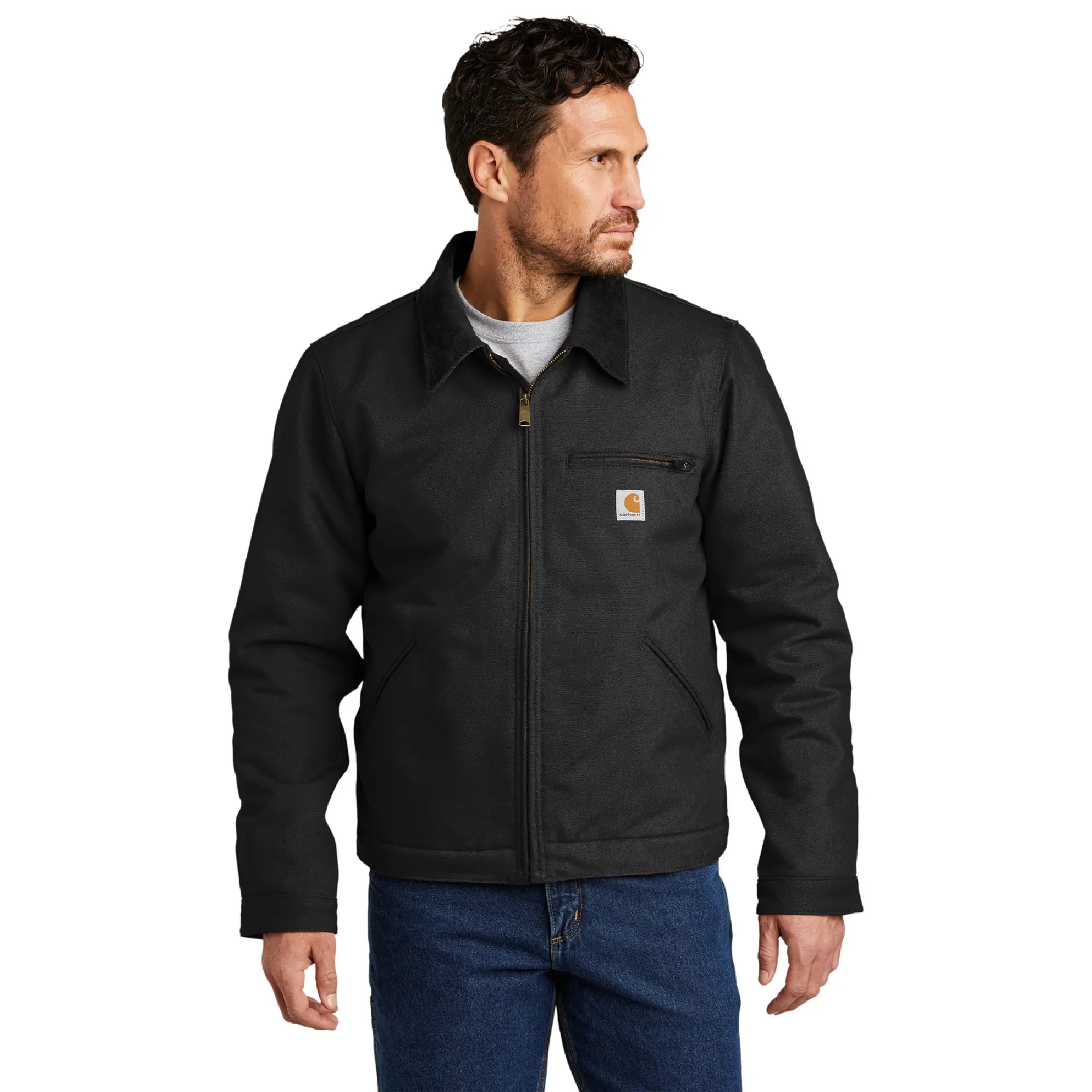 carhartt duck detroit jacket front