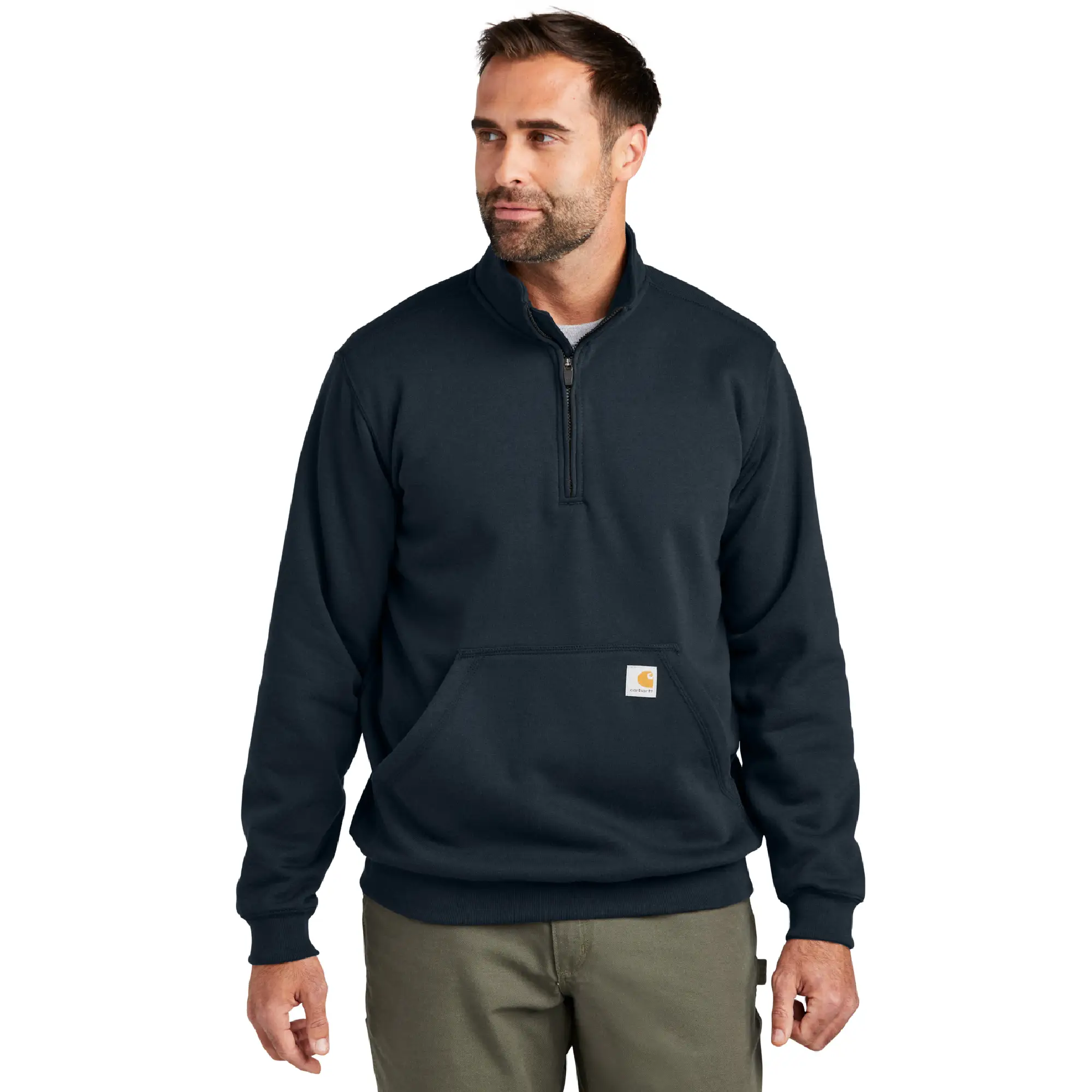 carhartt midweight 1/4-zip mock neck sweatshirt