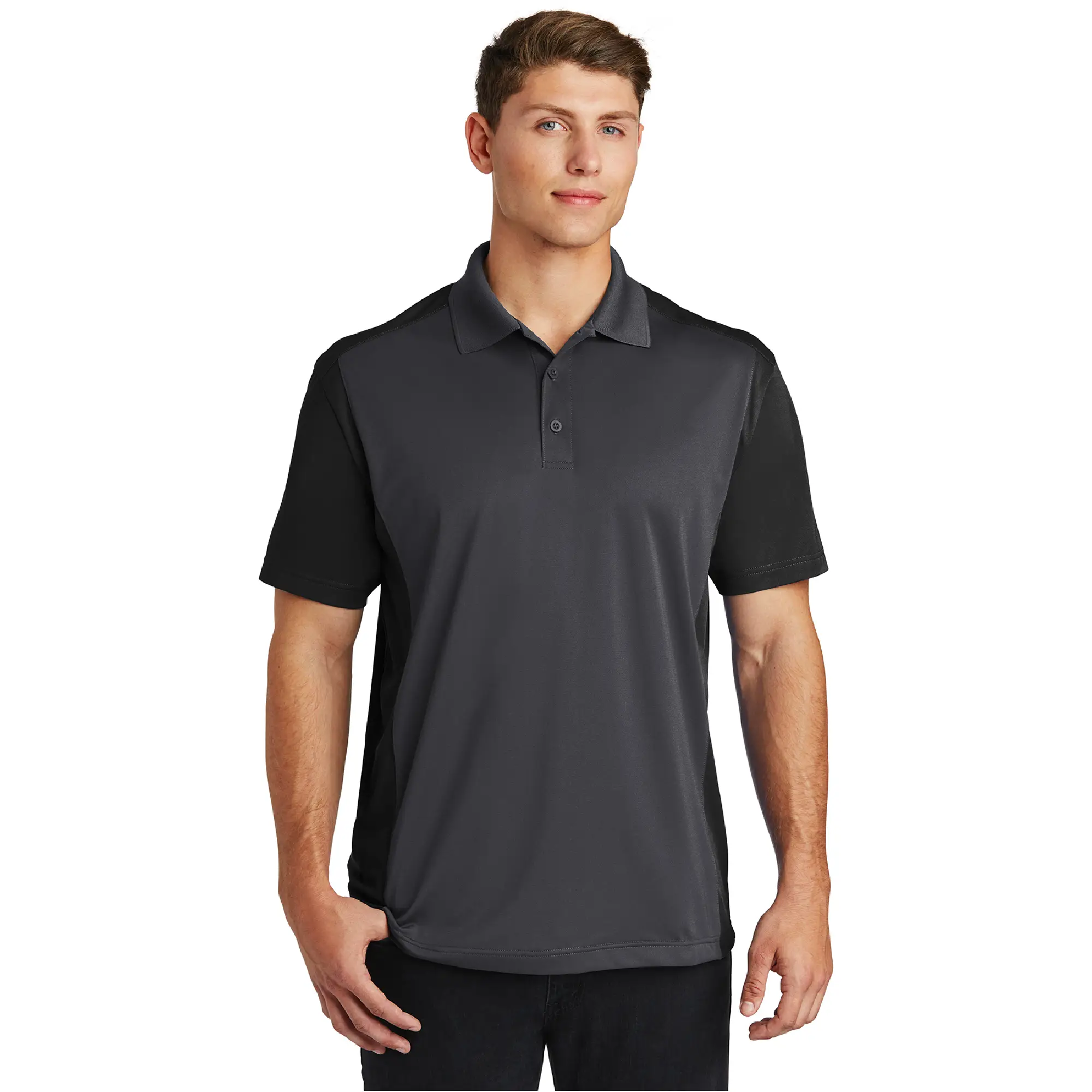 sport-tek® colorblock micropique sport-wick® polo