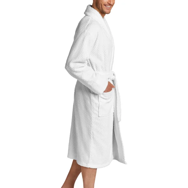 unisex-port-authority-checkered-terry-robe-side