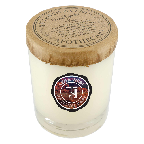 seventh avenue apothecary minted lavender and sage 11oz glass jar candle